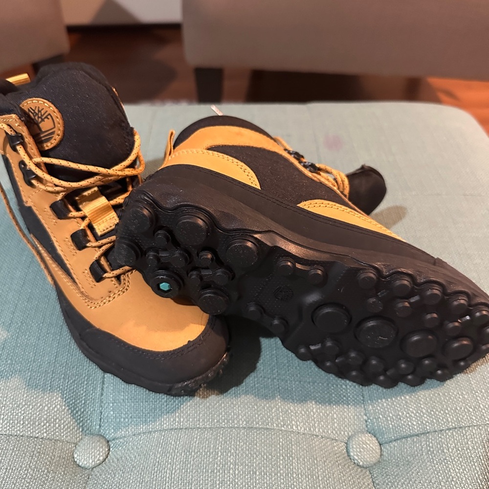 Timberland Kids' Black and Yellow Boots